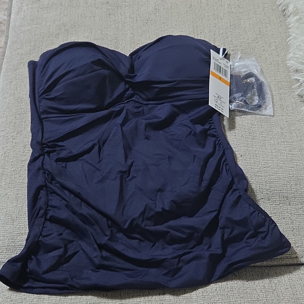 Anne ColeTwist-Front Ruched Tankini Top - Picture 5 of 5
